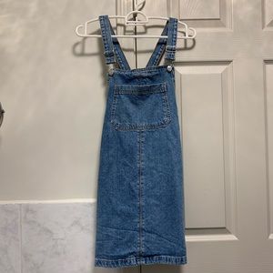 Denim overall dress